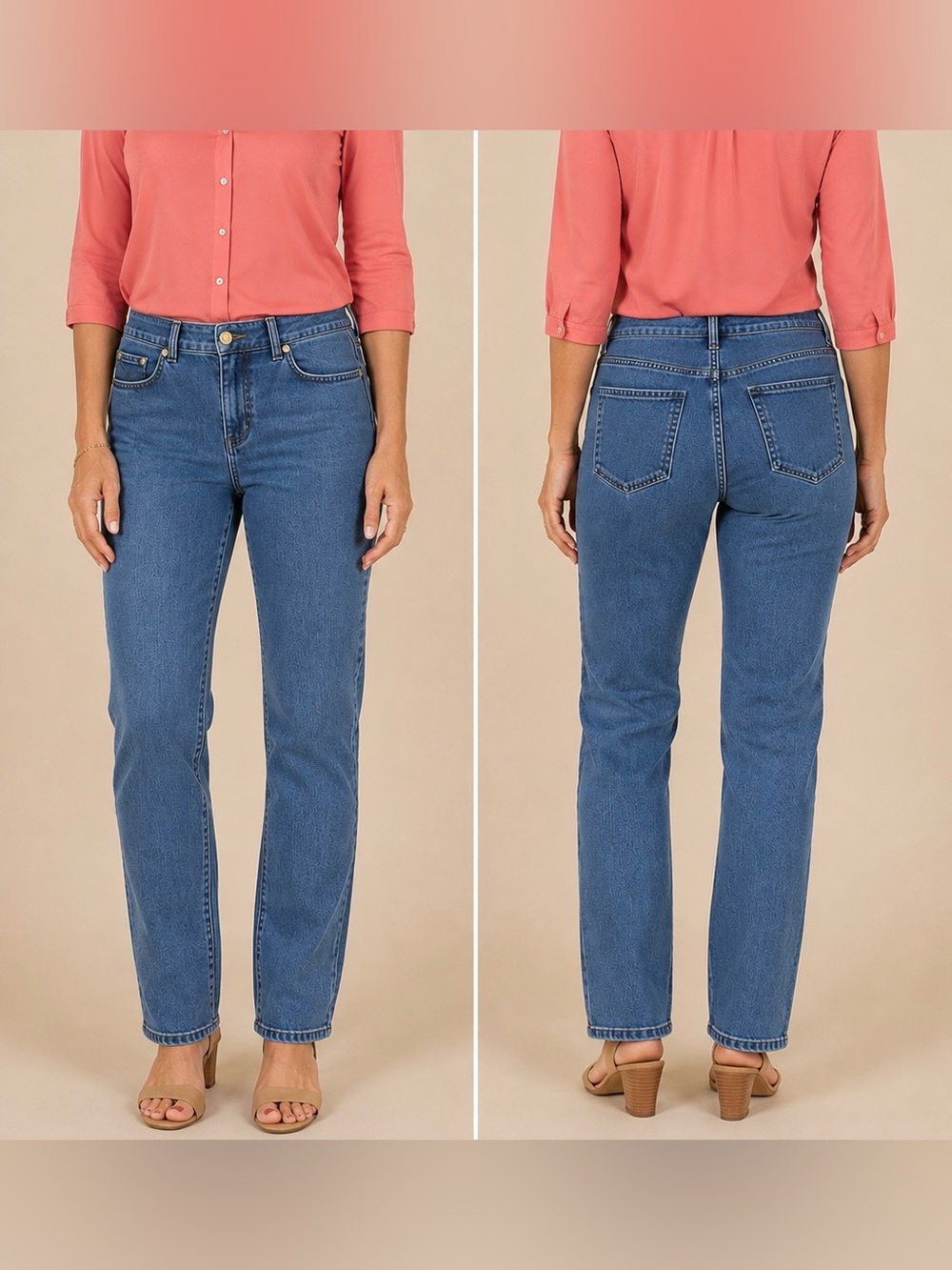 J. McLaughlin Watson Straight Leg Jeans In Medium Indigo Blue Women’s Size 6